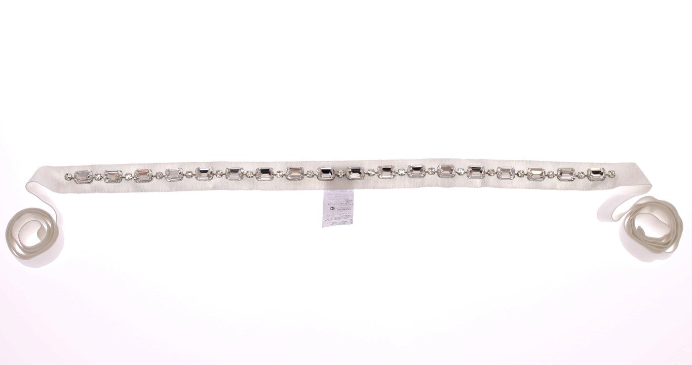 Elegant Crystal-Embellished Waist Belt