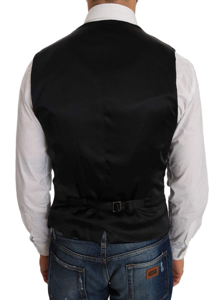Elegant Polka Dot Black Dress Vest