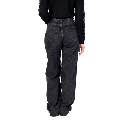 Black Cotton Jeans & Pant