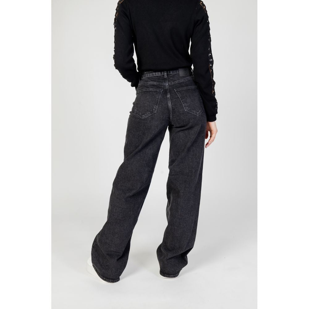 Black Cotton Jeans & Pant