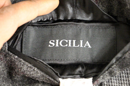 Sicilia Checkered Wool Blend Coat