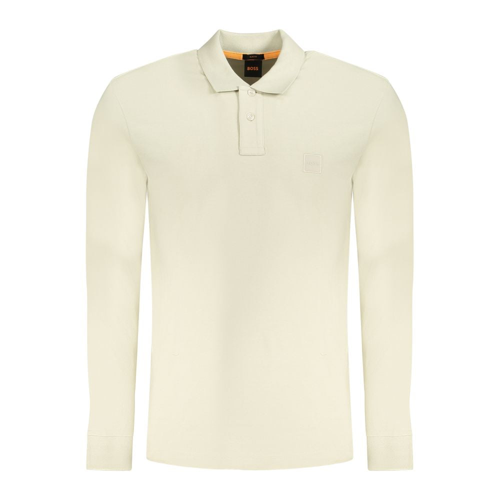 Beige Cotton Polo Shirt