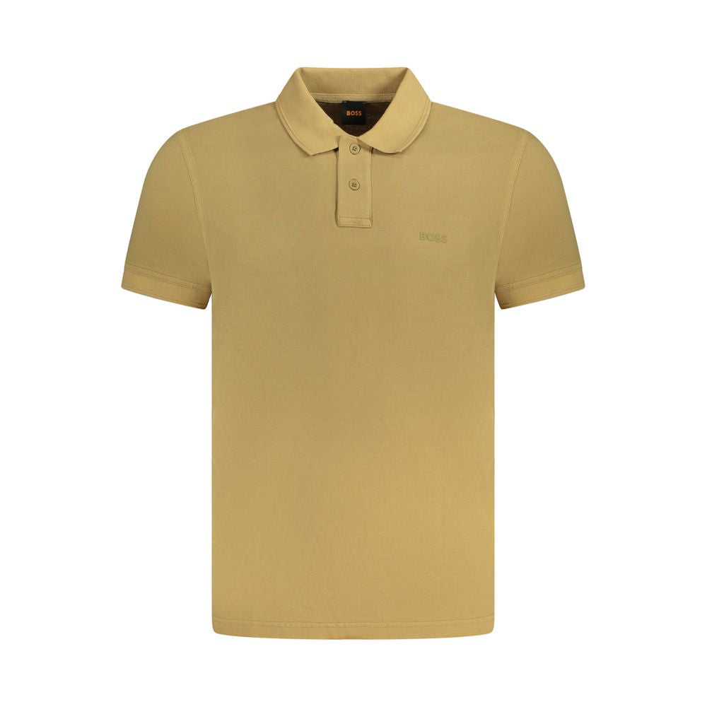 Beige Cotton Polo Shirt