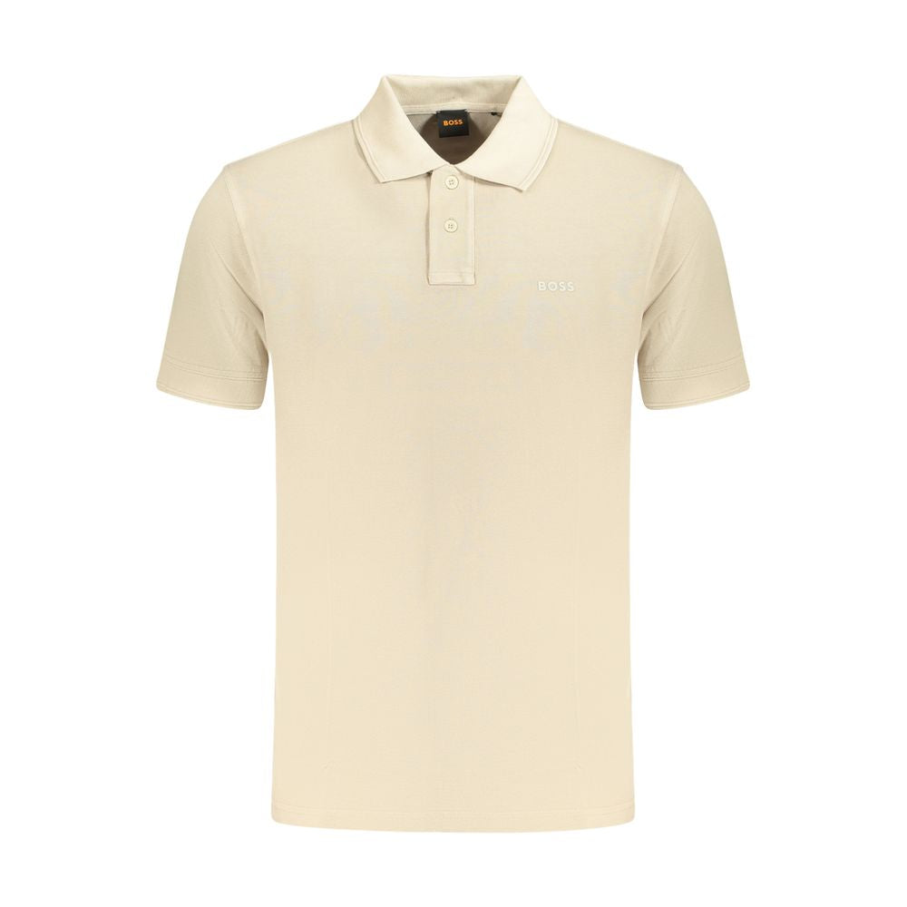 Beige Cotton Polo Shirt