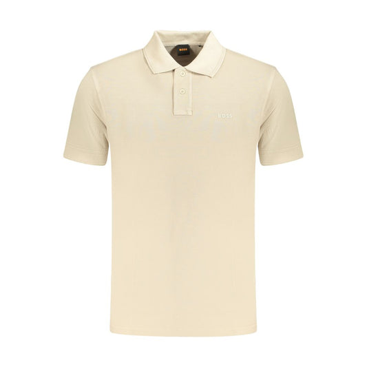 Beige Cotton Polo Shirt