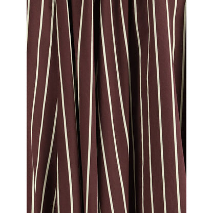 Striped satin Long Skirt