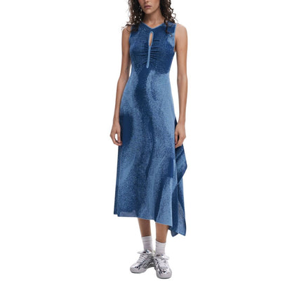 Blue Viscose Dress