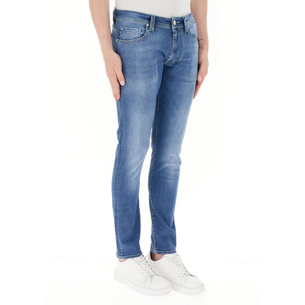 Blue Cotton Jeans & Pant