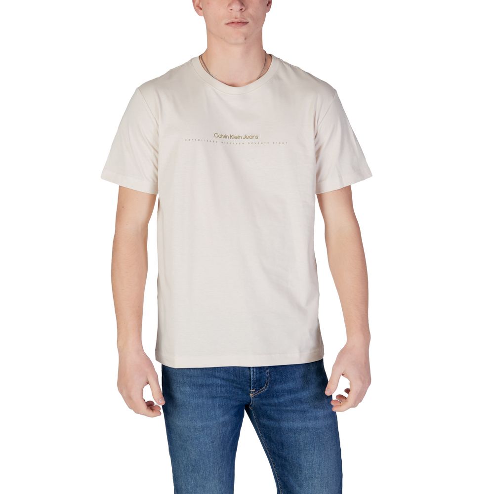 Beige Cotton Rigenerato T-Shirt