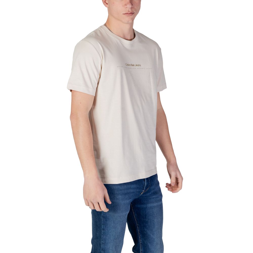 Beige Cotton Rigenerato T-Shirt