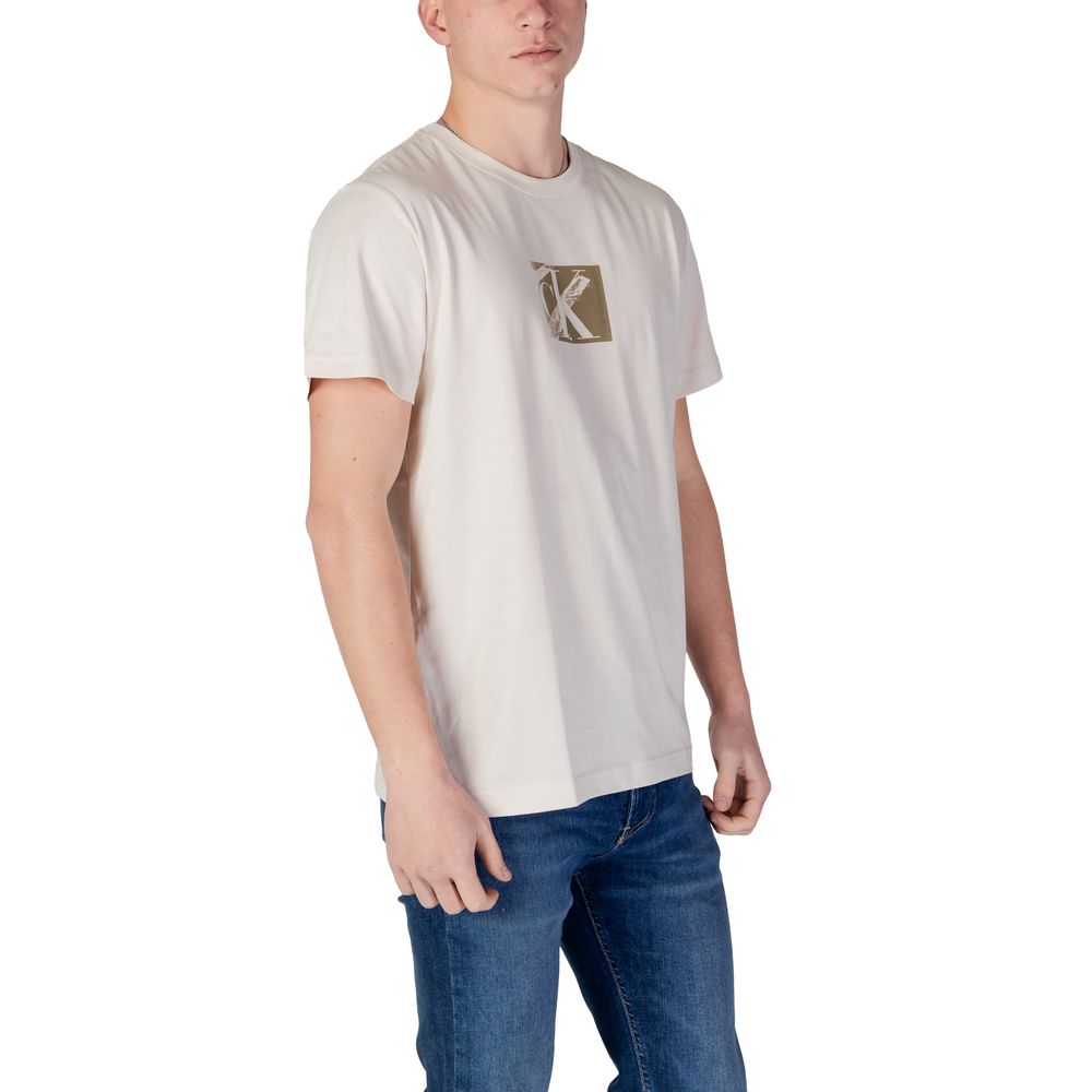 Beige Cotton Rigenerato T-Shirt