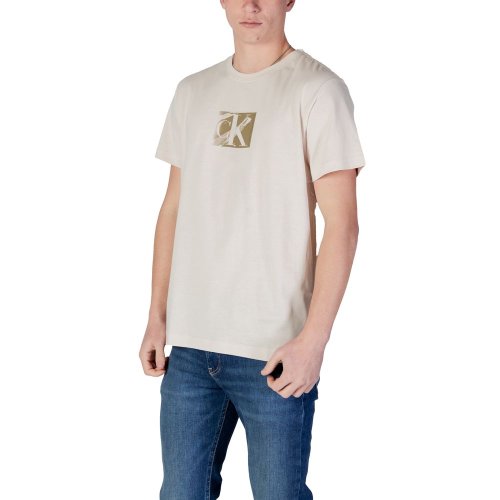 Beige Cotton Rigenerato T-Shirt