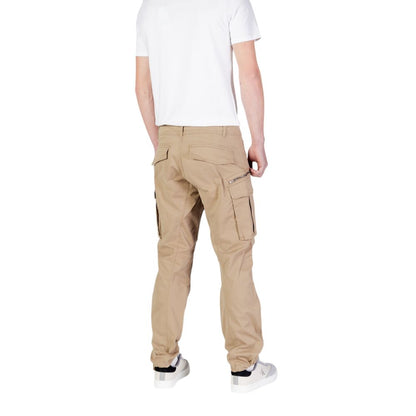 Beige Cotton Jeans & Pant