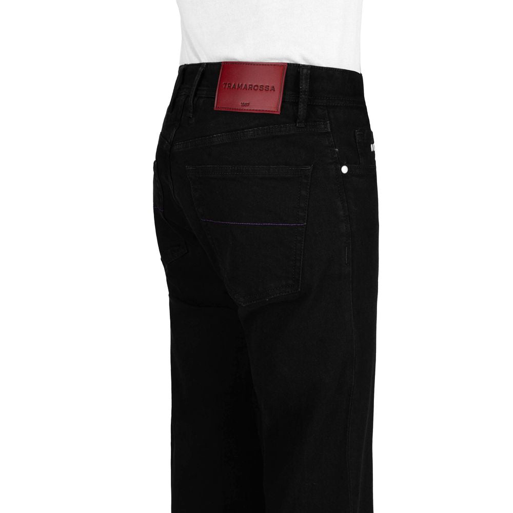 Black Cotton Jeans & Pant