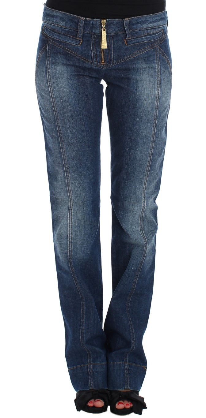 Chic Boot Cut Blue Wash Denim