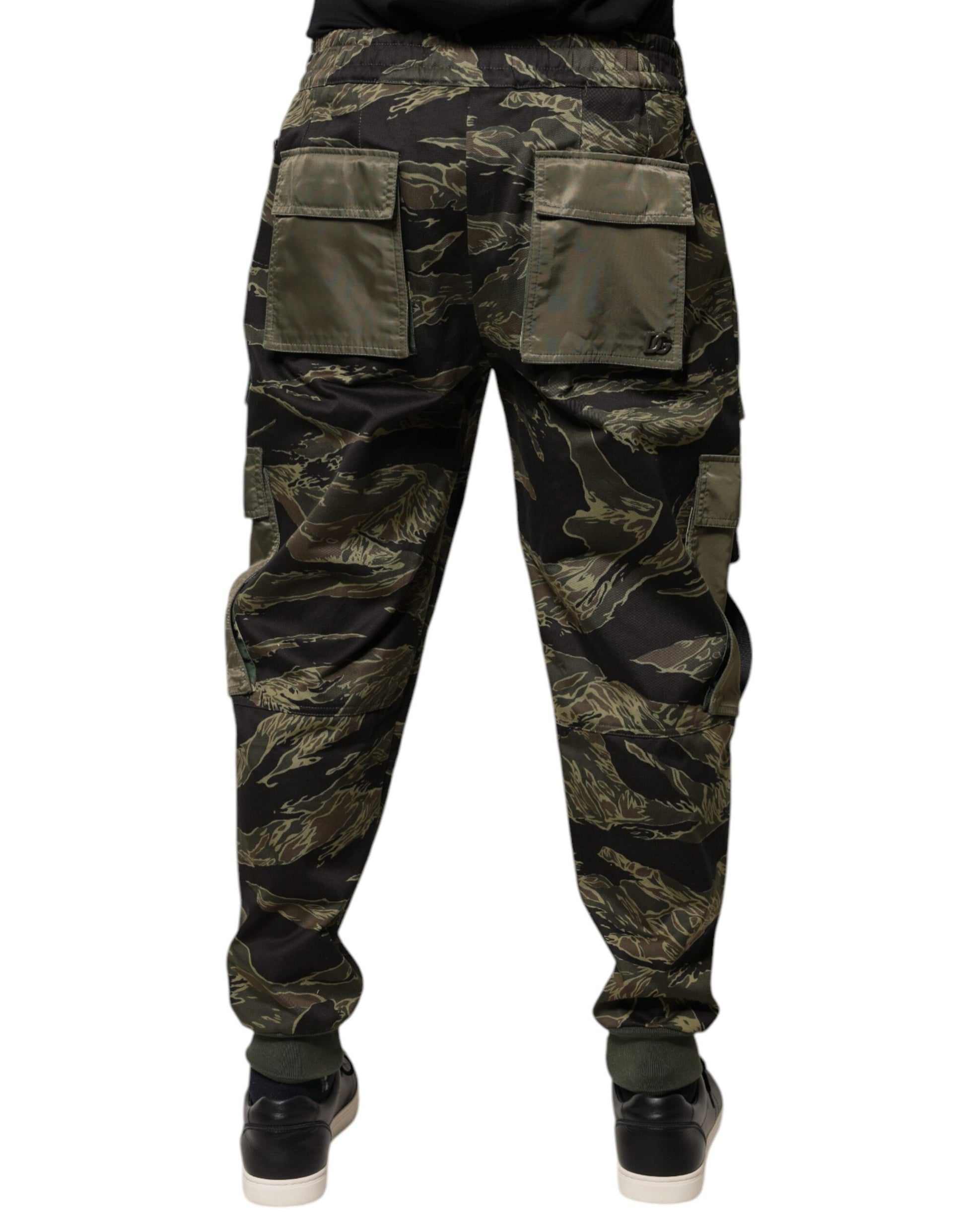 Green Cotton Jogger Cargo Pants