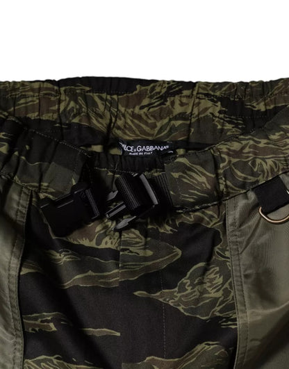 Green Cotton Jogger Cargo Pants