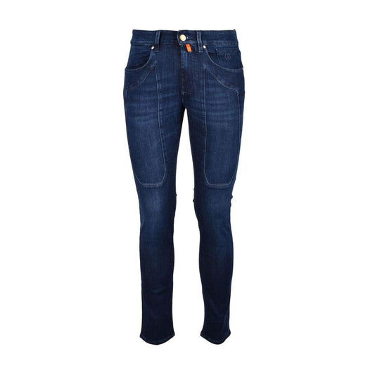 Blue Cotton Jeans & Pant