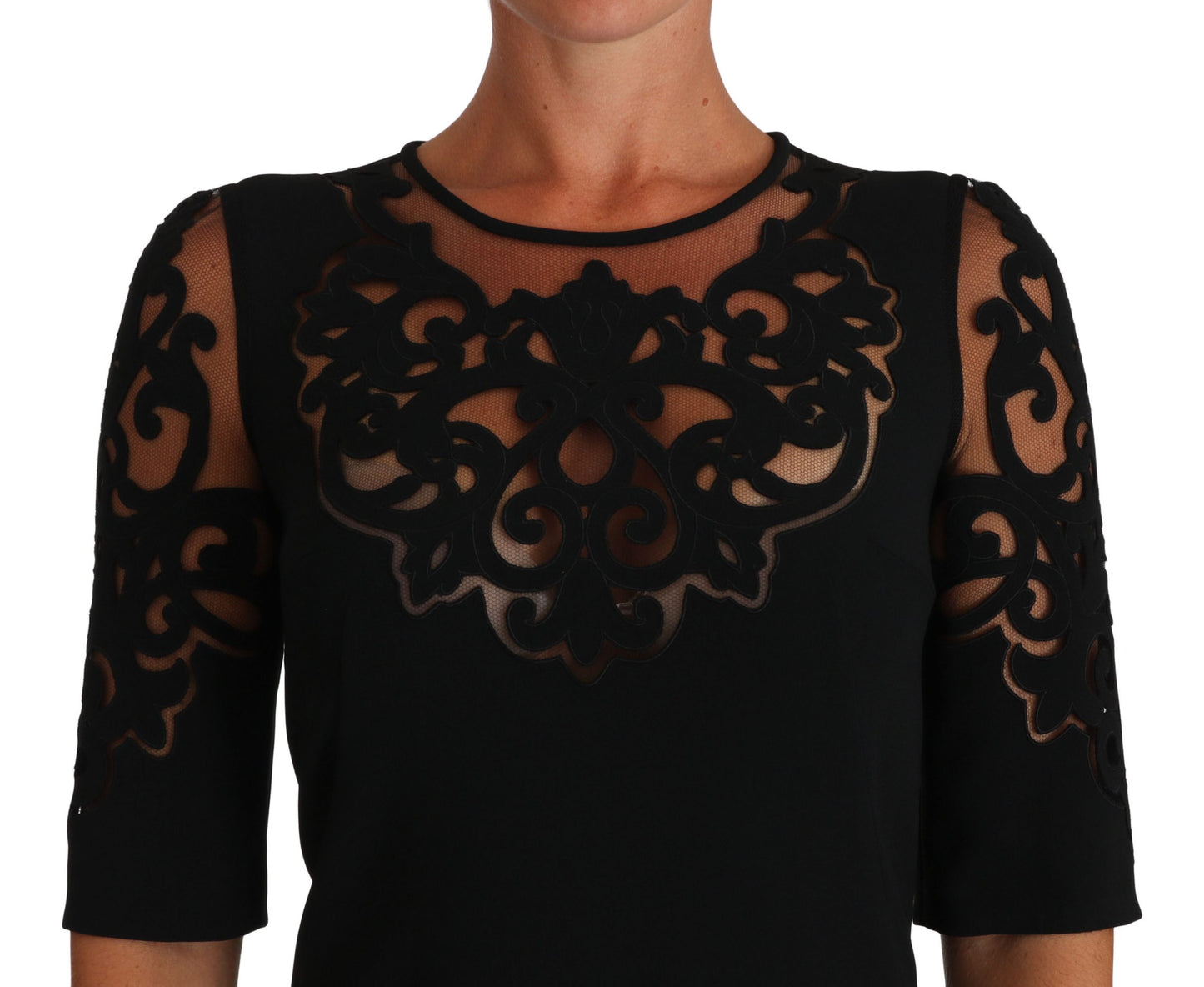 Elegant Black Cut-Out Detail Dress