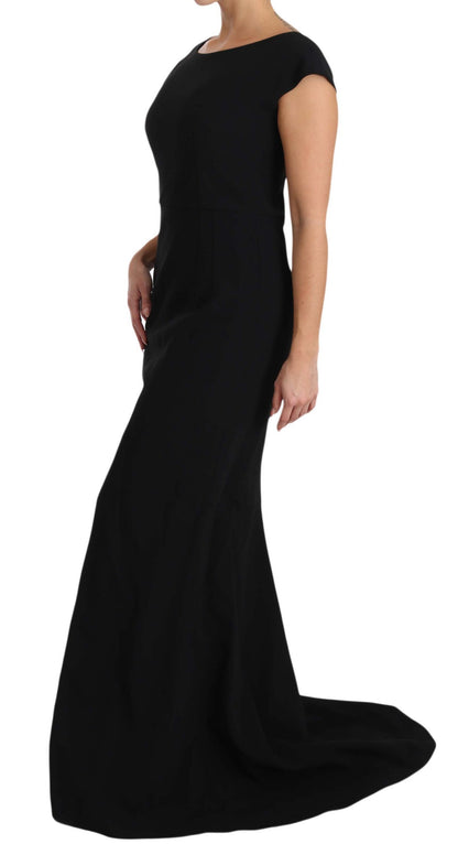 Elegant Black Maxi Sheath Dress