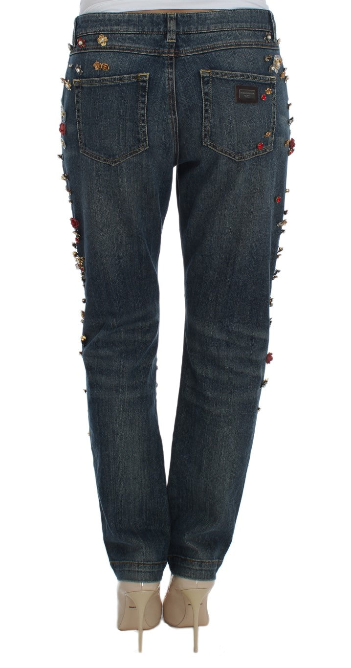 Enchanted Sicily Crystal Heart Boyfriend Jeans