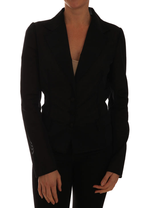 Semi-Transparent Darkgreen Nylon Blazer