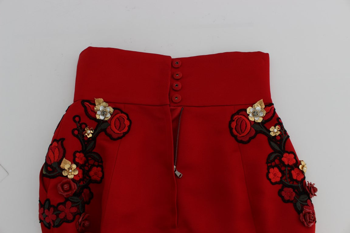 Enchanted Sicily Embroidered Silk Shorts