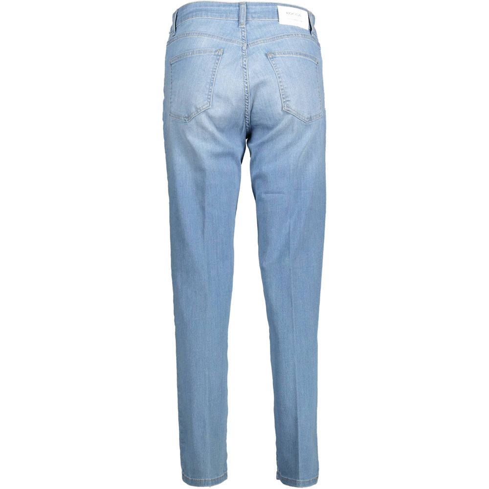 Light Blue Cotton Women Jeans