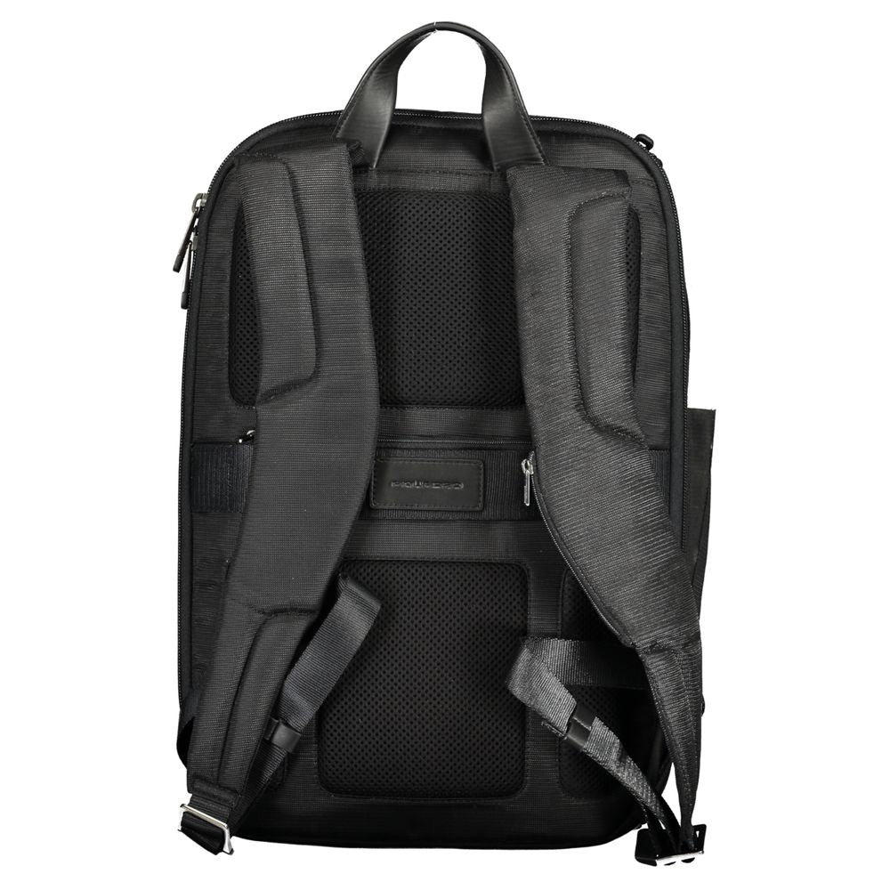 Black Recycled Polyethylene Men Backpack
