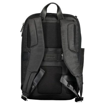 Black Recycled Polyethylene Men Backpack