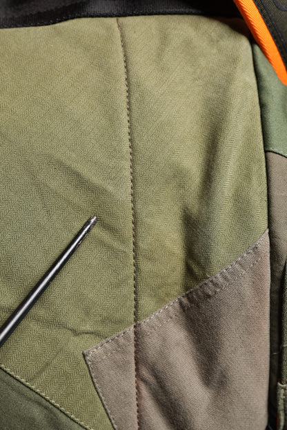Military Green Patchwork Travel Backpack Bag