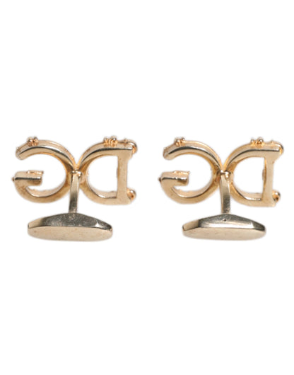 Gold Tone 925 Sterling Silver DG Logo Cufflink