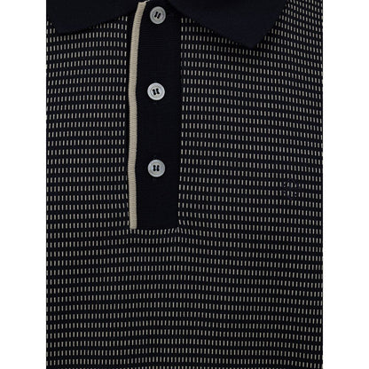 Blue Cotton Polo Shirt