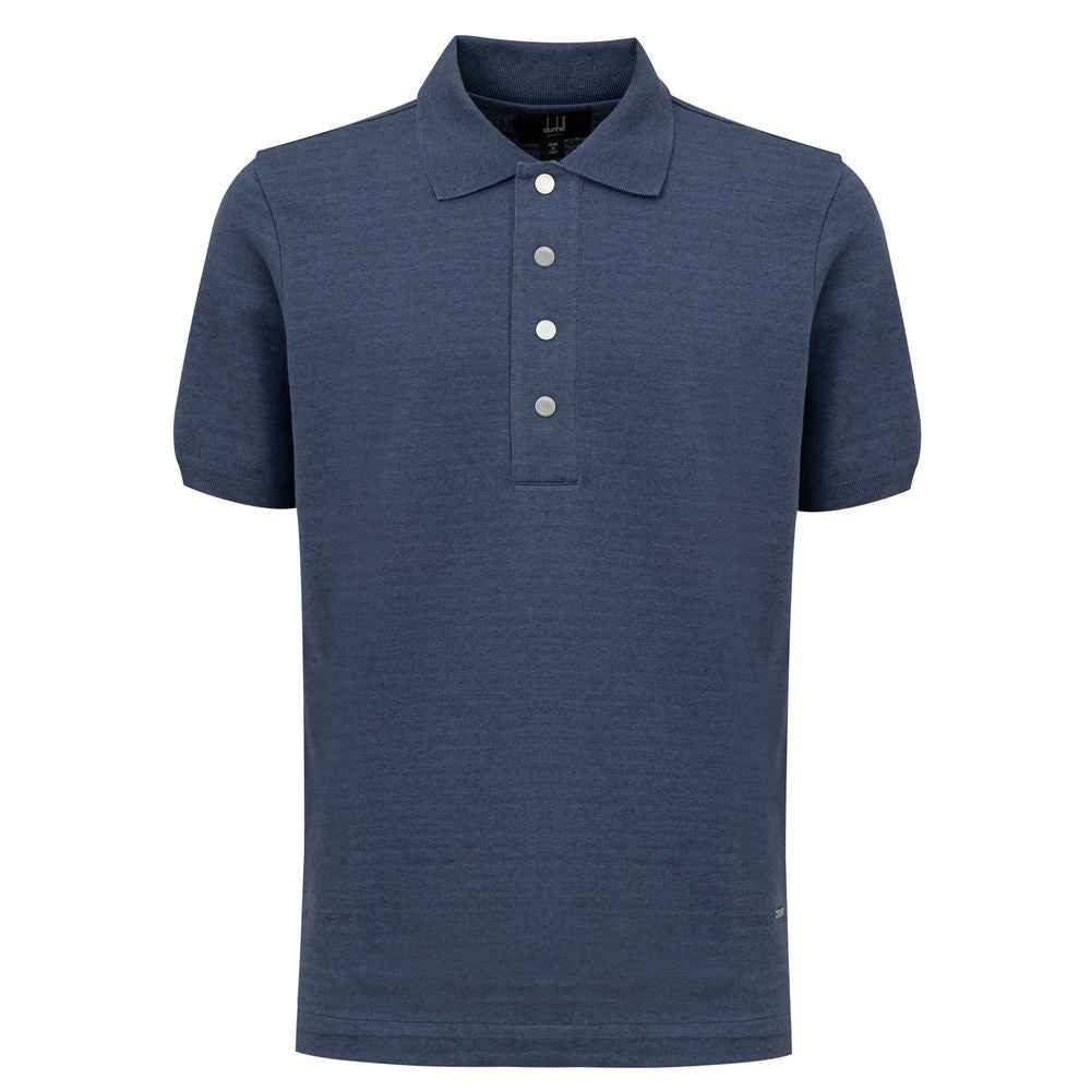 Blue Cotton Polo Shirt