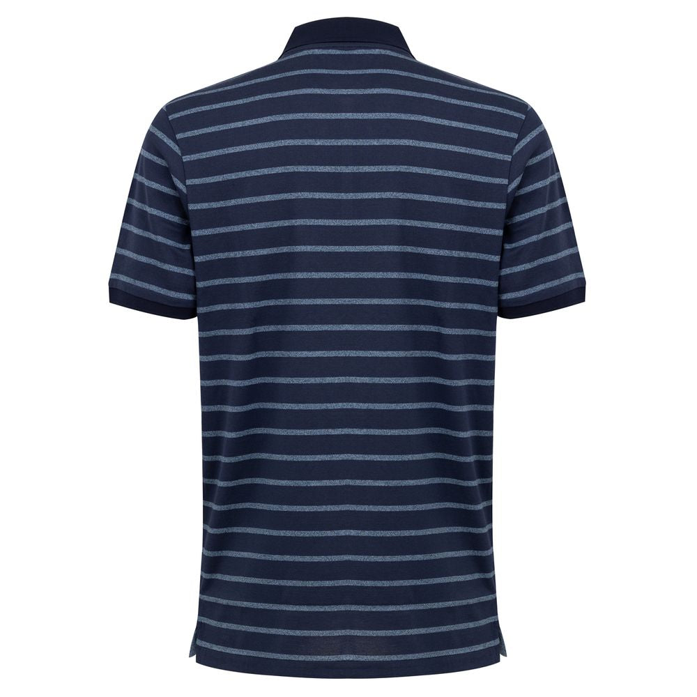 Blue Cotton Polo Shirt