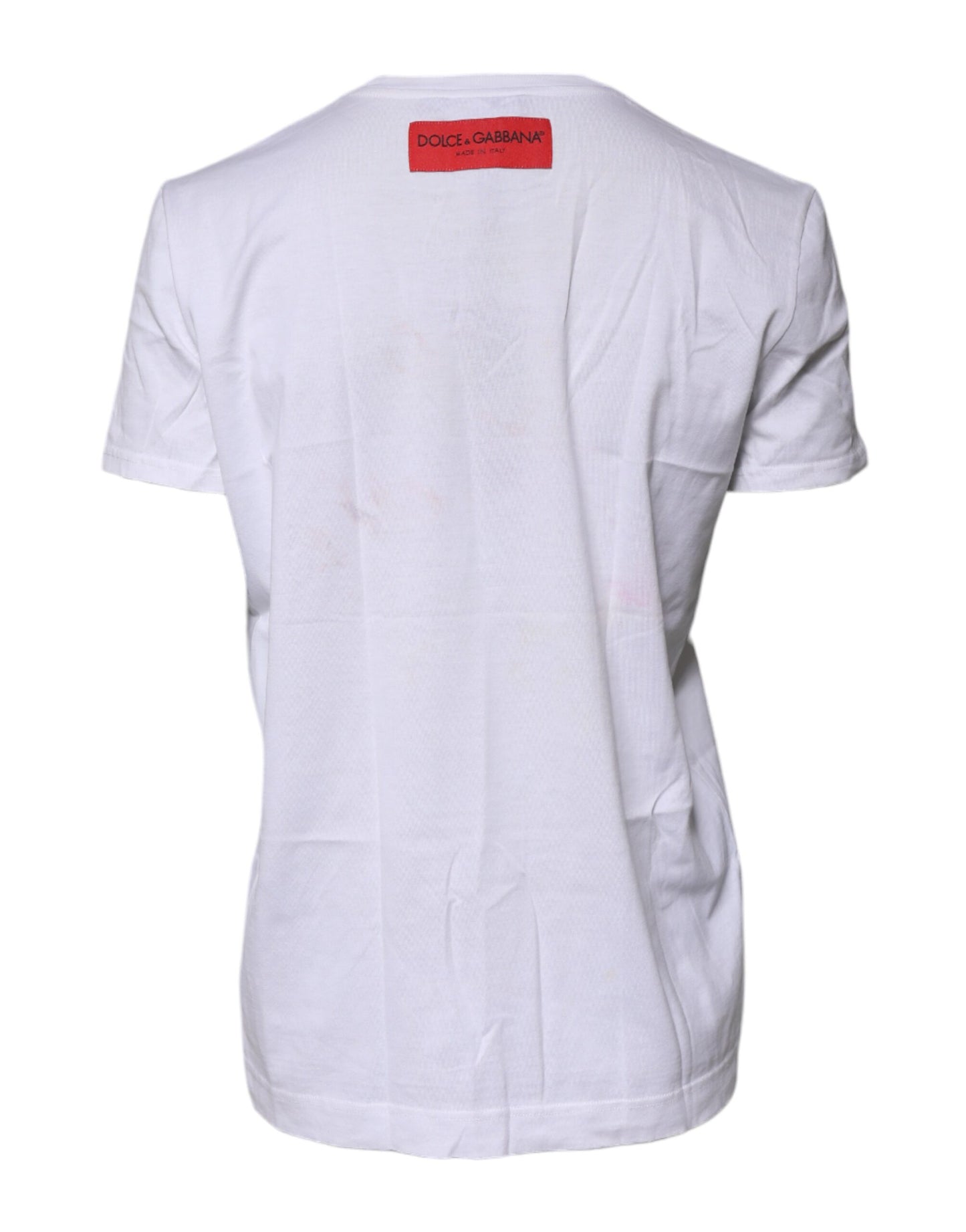 White Cotton DG Floral Embroidered Top T-shirt