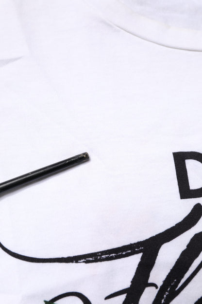 White Cotton DG Floral Embroidered Top T-shirt