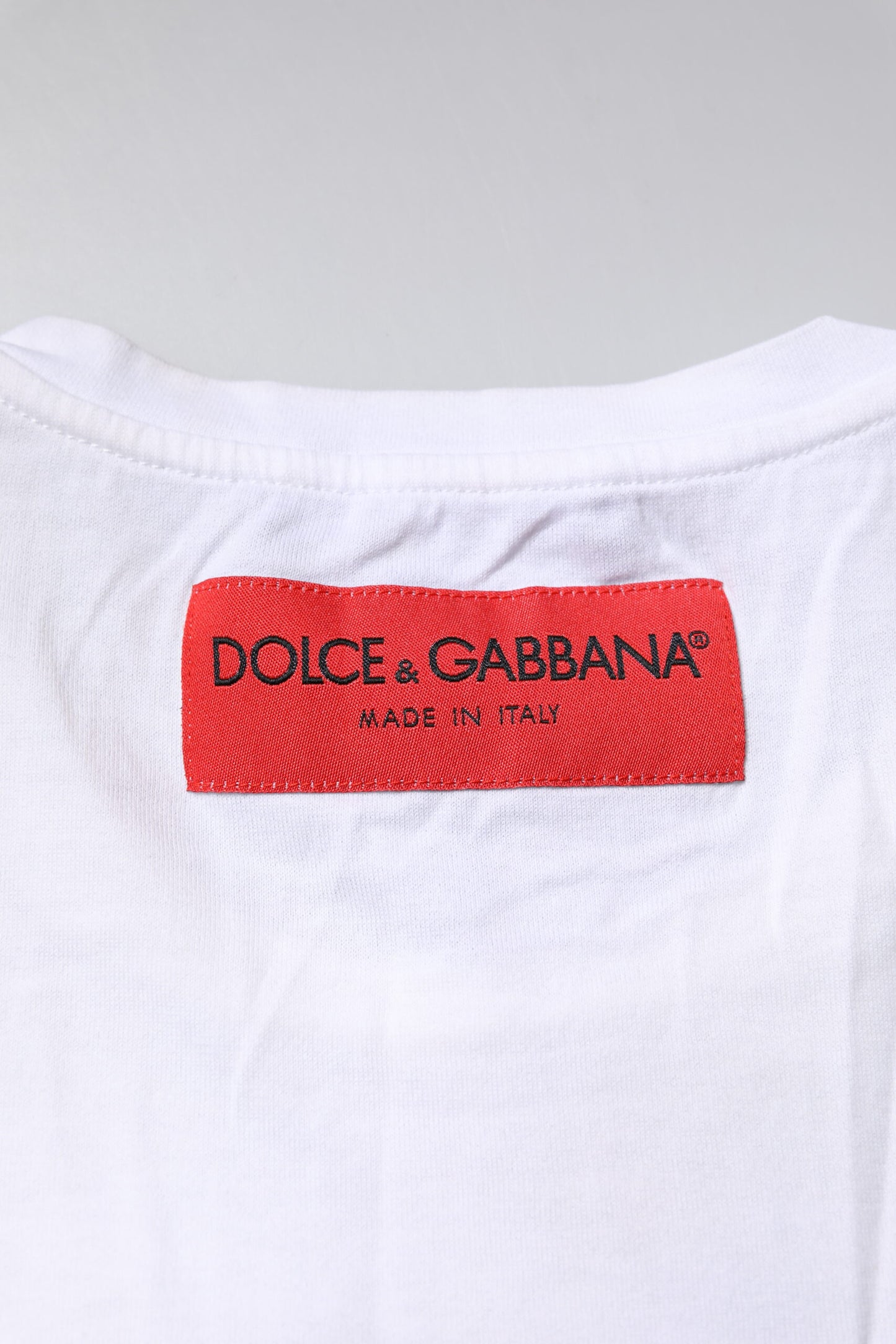 White Cotton DG Floral Embroidered Top T-shirt