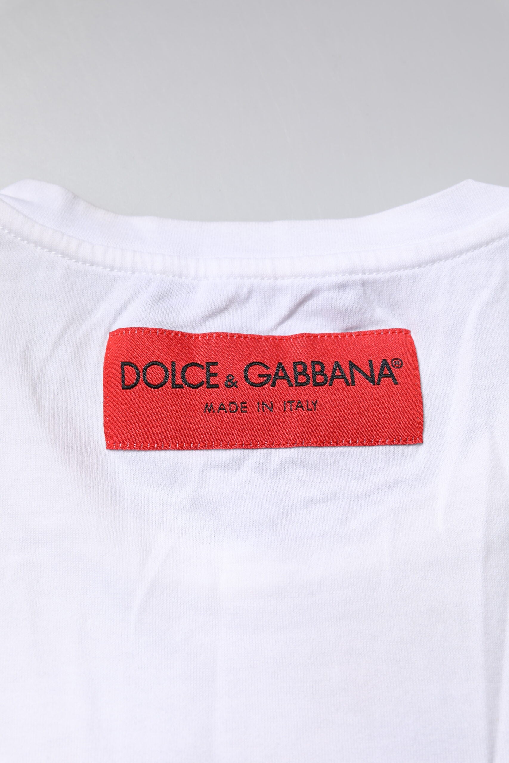 White Cotton DG Floral Embroidered Top T-shirt