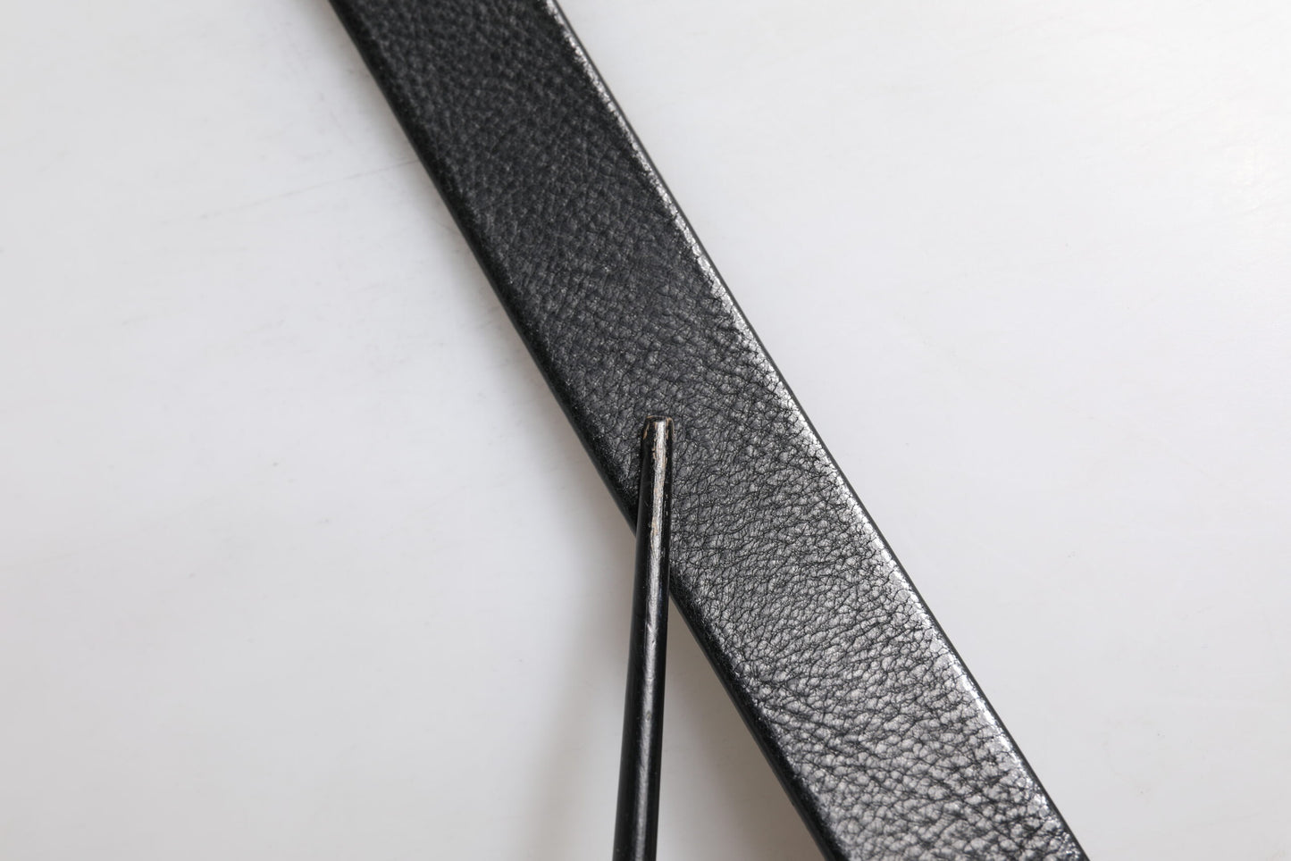 Black Leather Classic Metal Waist Buckle Belt