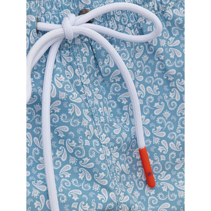 Light Blue Polyester Swimwear