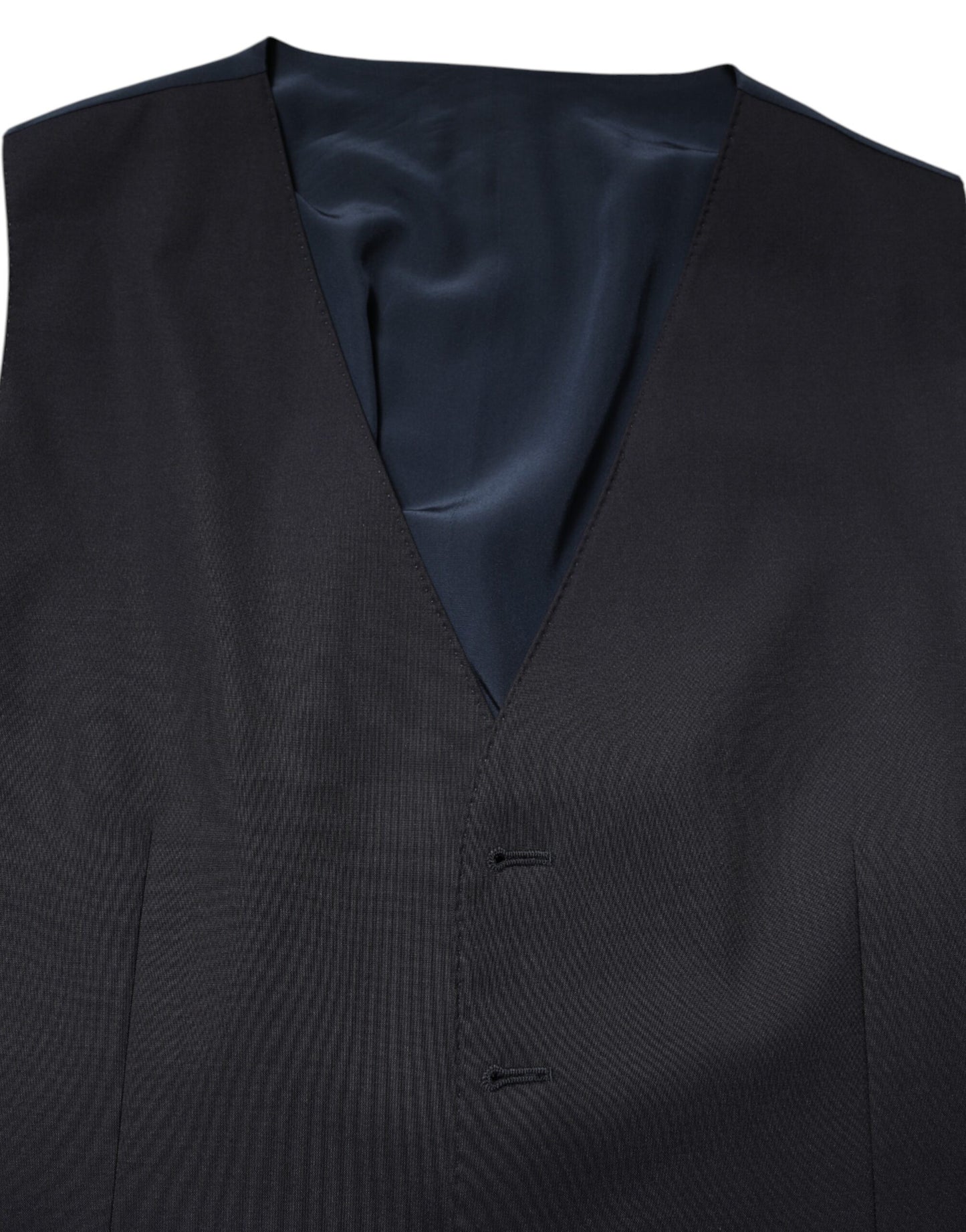 Black Wool Waistcoat Dress Formal Vest