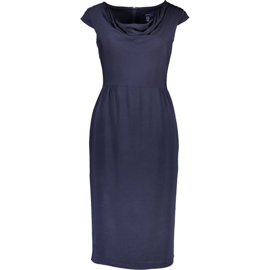 Blue Viscose Women Dress