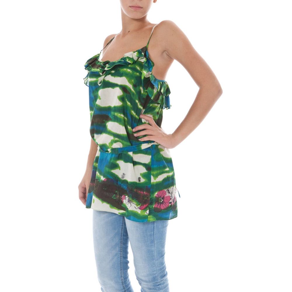 Green Cotton Tops & T-Shirt