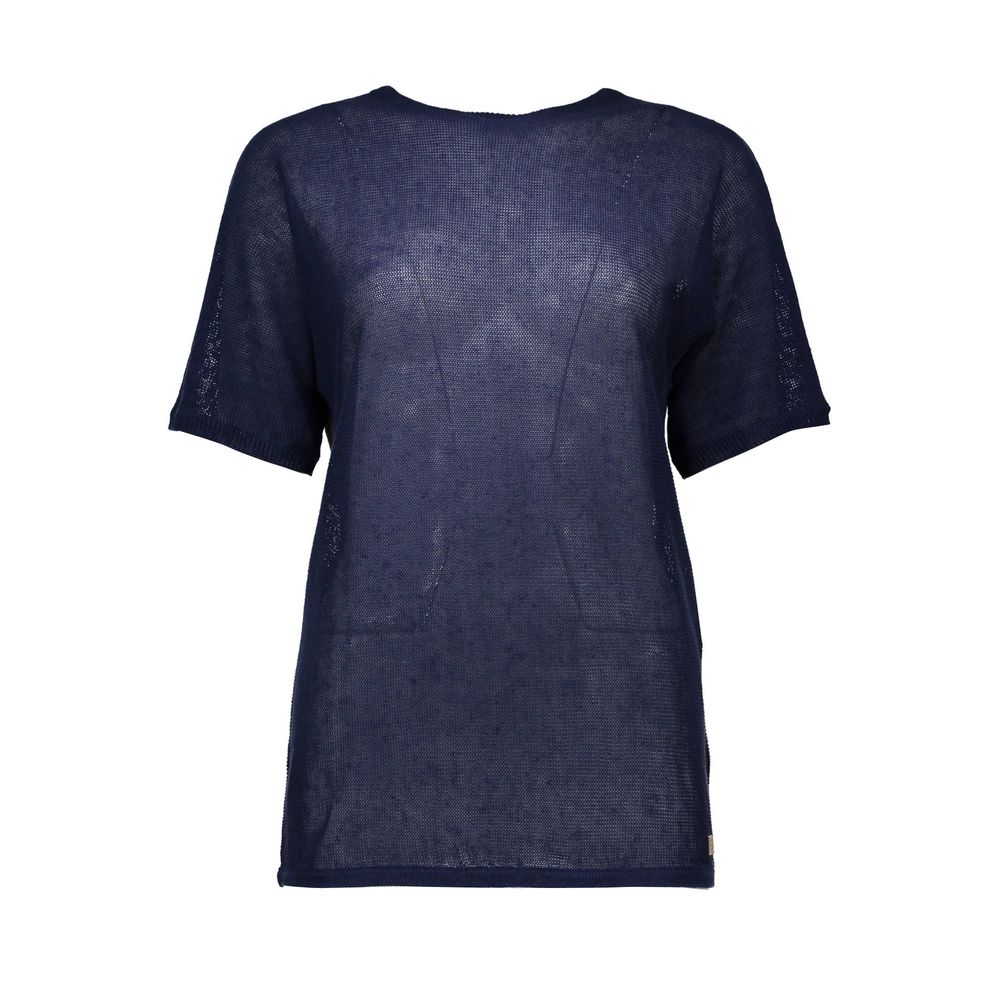 Blue Linen Women Shirt