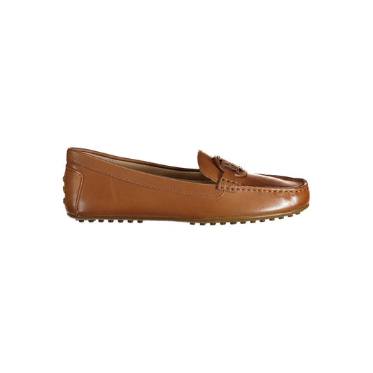 Brown Leather Flat Shoe