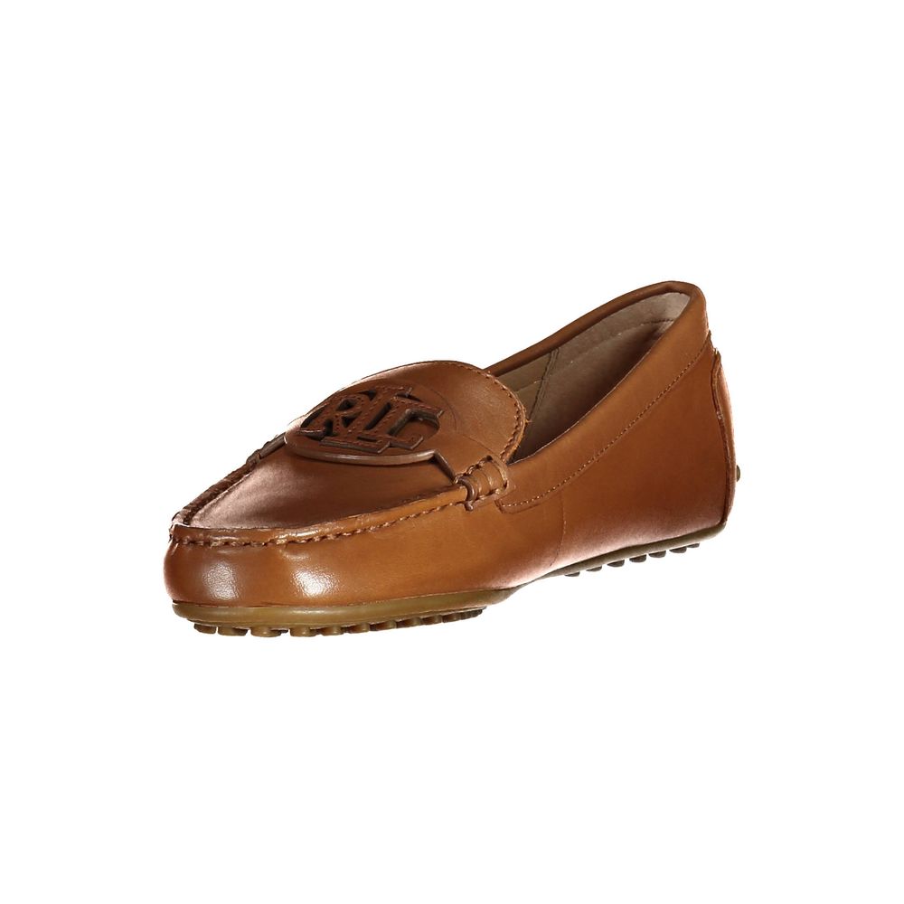 Brown Leather Flat Shoe