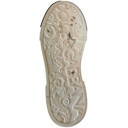 White Leather Logo Portofino Sneakers Shoes