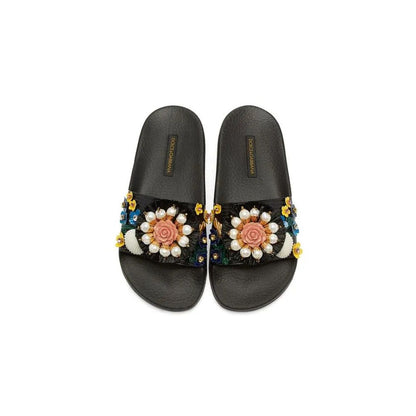 Black Cotton Sandal