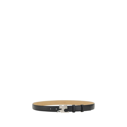 Belt with logo buckle